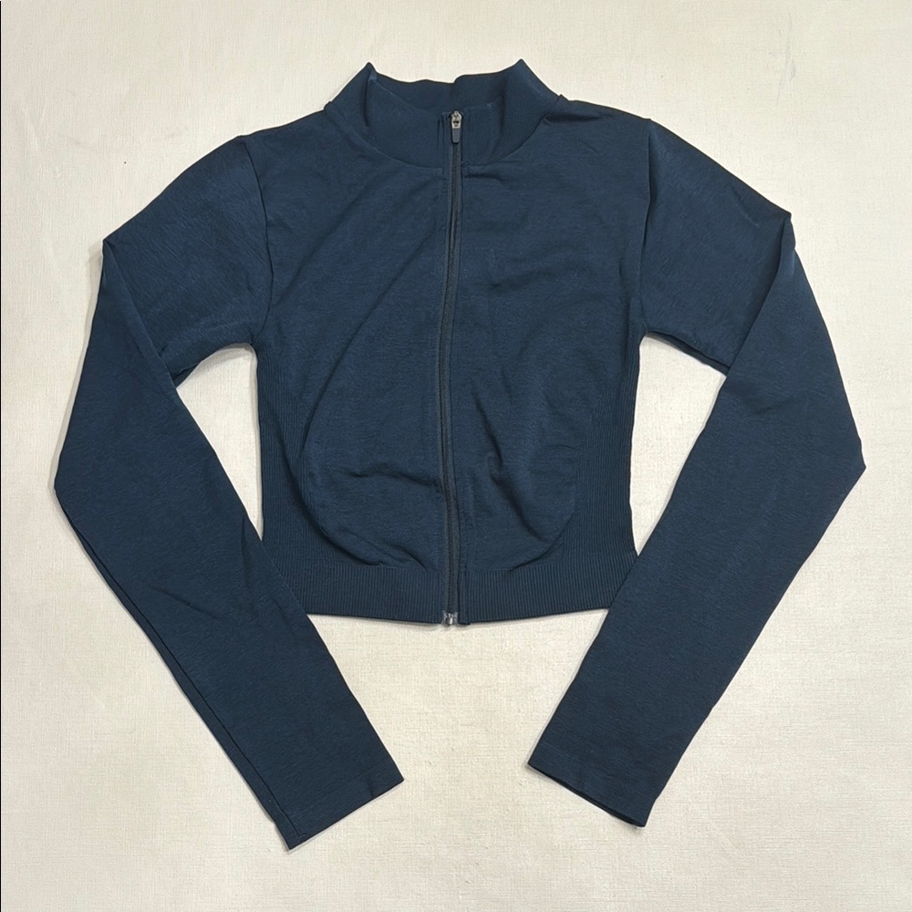 House ID Seamless Longsleeve Full Zip Navy